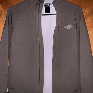 North face jacket. Women’s small. Olive/tan. Barely worn.